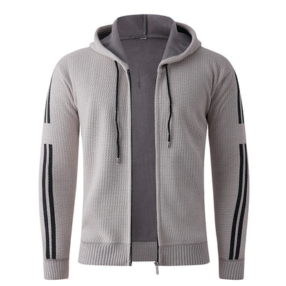 Herren Kapuzenjacke Sportlich Warm mit Weichfutter