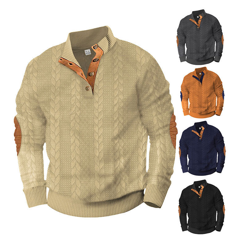 Herren Strickpullover Kontrastdetails Elegante Mode - BerlinGlamour