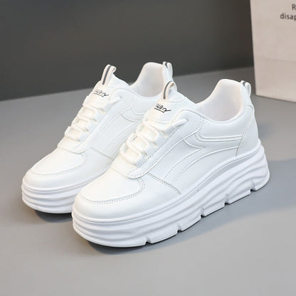 Damen Plateau Sneaker atmungsaktiv Komfort Laufsohle