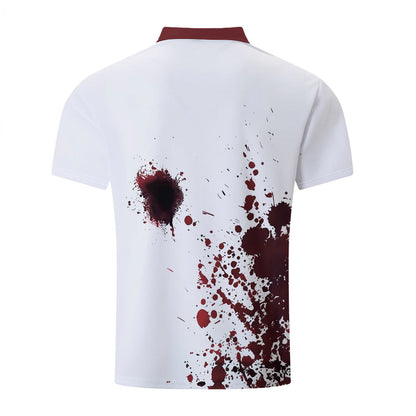 Herren Poloshirt Blutfleck Design Graffiti Style Berlin