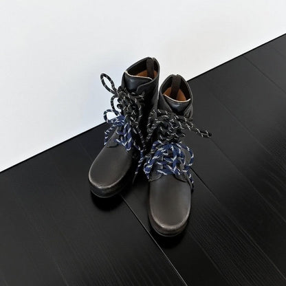 Damen Stiefel Schnürboots Mit Zierkordeln Modern