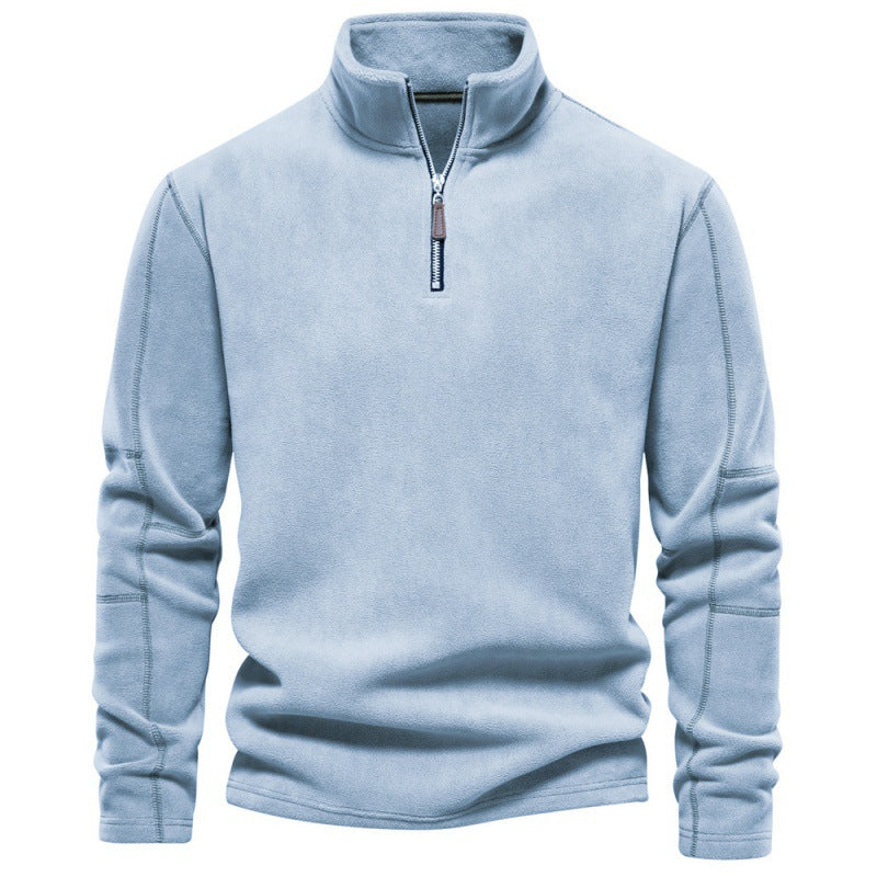 Herren Fleece Pullover Halbzipp Reißverschluss Warm
