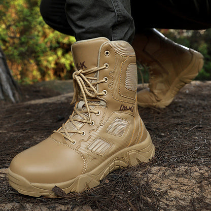Herren Stiefel Tactical Knöchelschutz rutschfest Schwarz