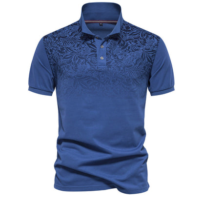 Herren Poloshirt Floral Klassisch Berlin Stil