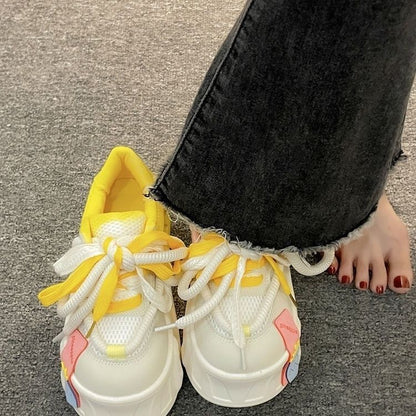 Damen Sneaker atmungsaktiv Farbenfroh Komfortschuh