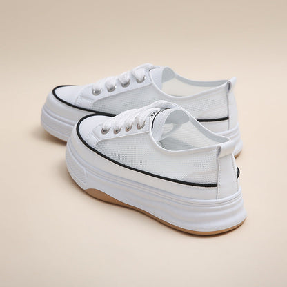 Damen Plateausneaker Sportlich Atmungsaktiv Rutschfest