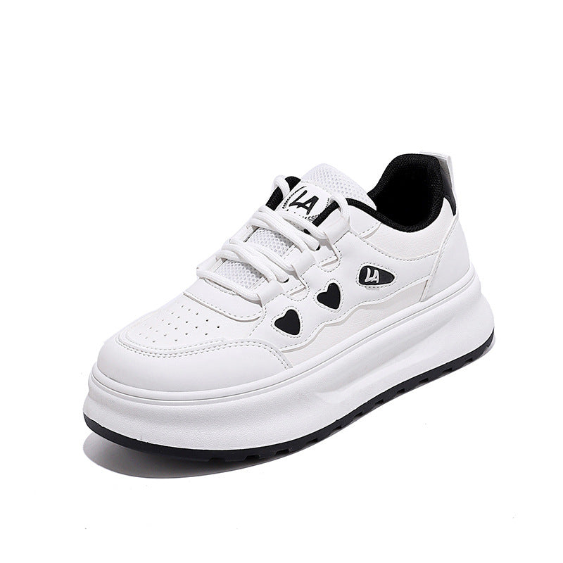 Damen Sneaker Sportlich Herz Akzenten Kompakt