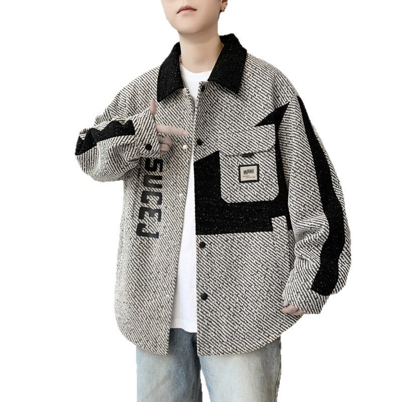 Herren Overshirt Jacke Lässig Modern Streetwear