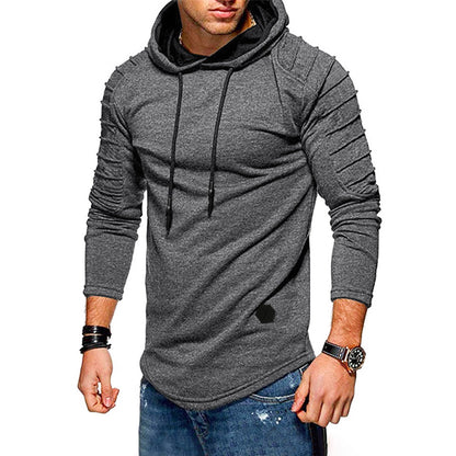 Herren Pullover Kapuze Strukturiert Elastisch Modern
