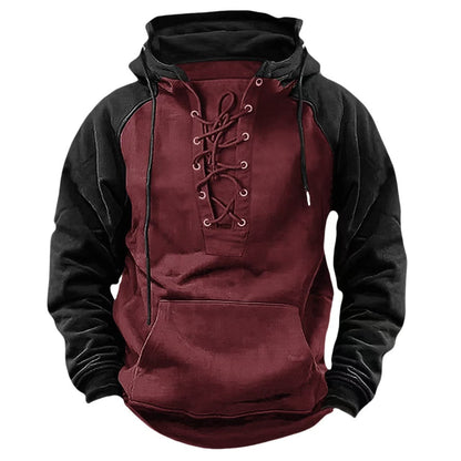 Herren Kapuzenpullover Lässig Modern Schnürung