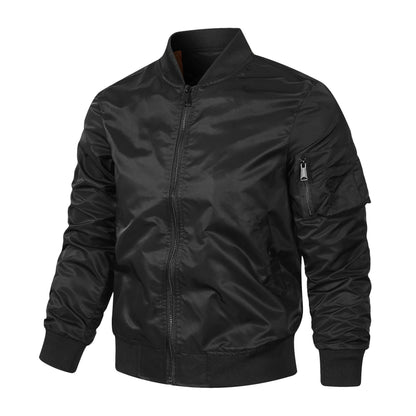 Herren Bomberjacke Funktionstaschen Lässig Modern