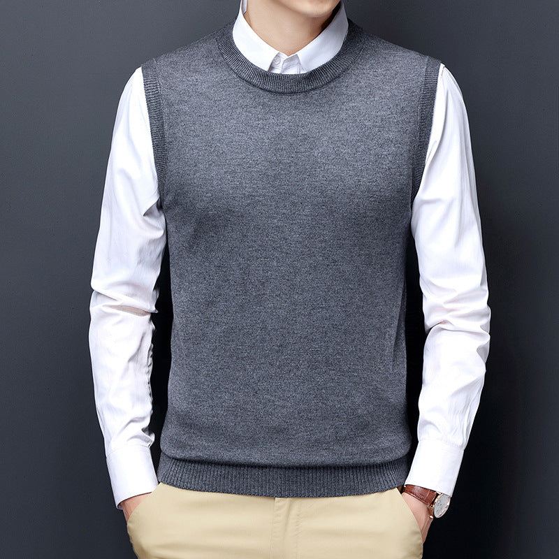 Herren Strickweste Elegante Grau Modern