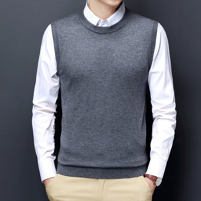 Herren Strickweste Elegante Grau Modern