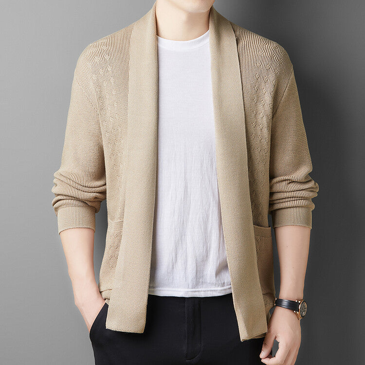 Herren Strickjacke Modern Praktisch mit Taschen