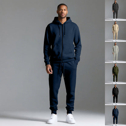 Herren Freizeitanzug Kapuze Taschen Sportlich Bequem