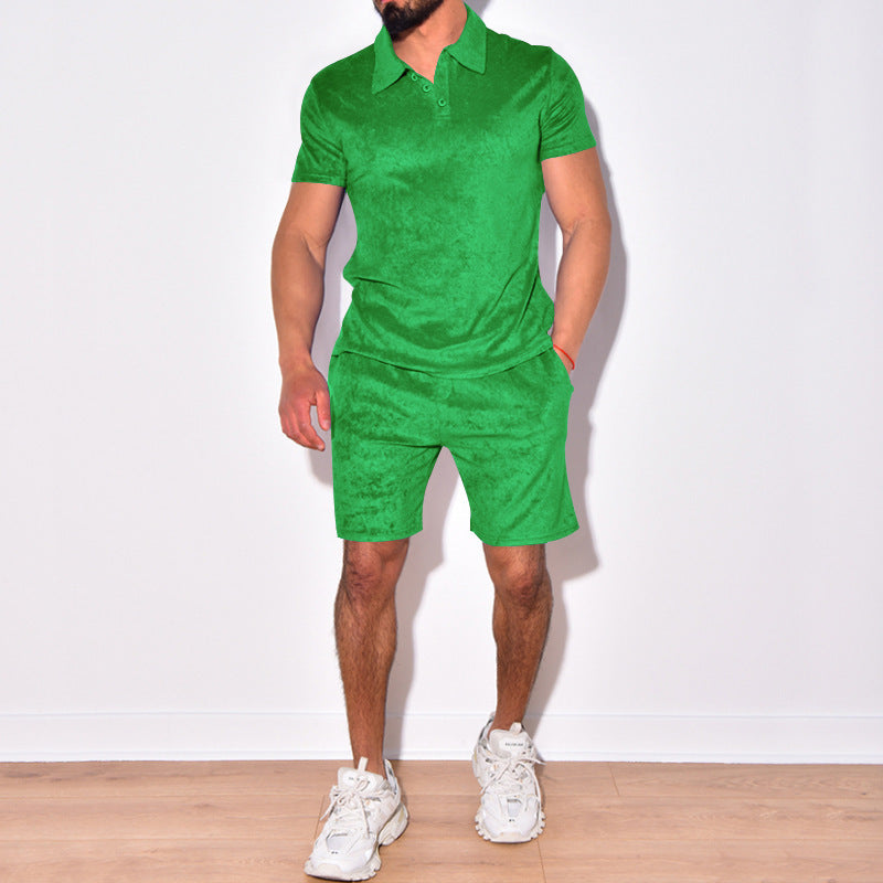 Herren Poloshirt und kurze Hose Set Weich Komfortabel Sommer - BerlinGlamour