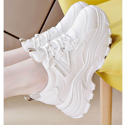 Damen Sneaker Bequem Chunky Sport Schuhe Mesh