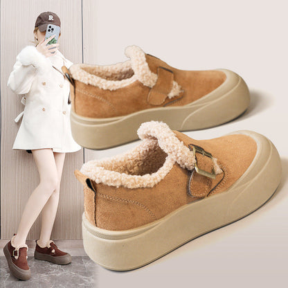 Damen Slipper Flauschig Warm mit Schnalle - BerlinGlamour