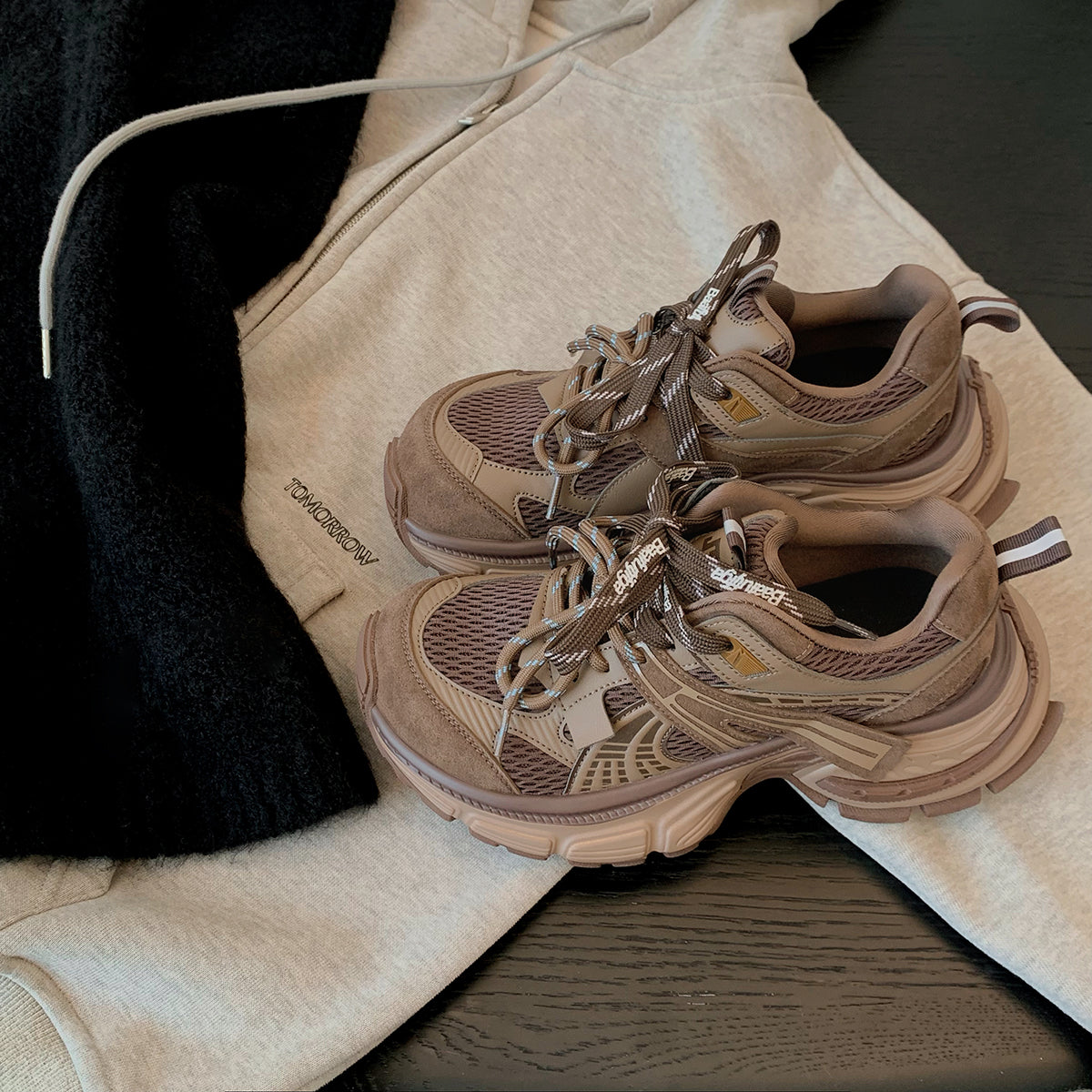 Damen Laufschuhe Atmungsaktiv Rutschfest Schwarz