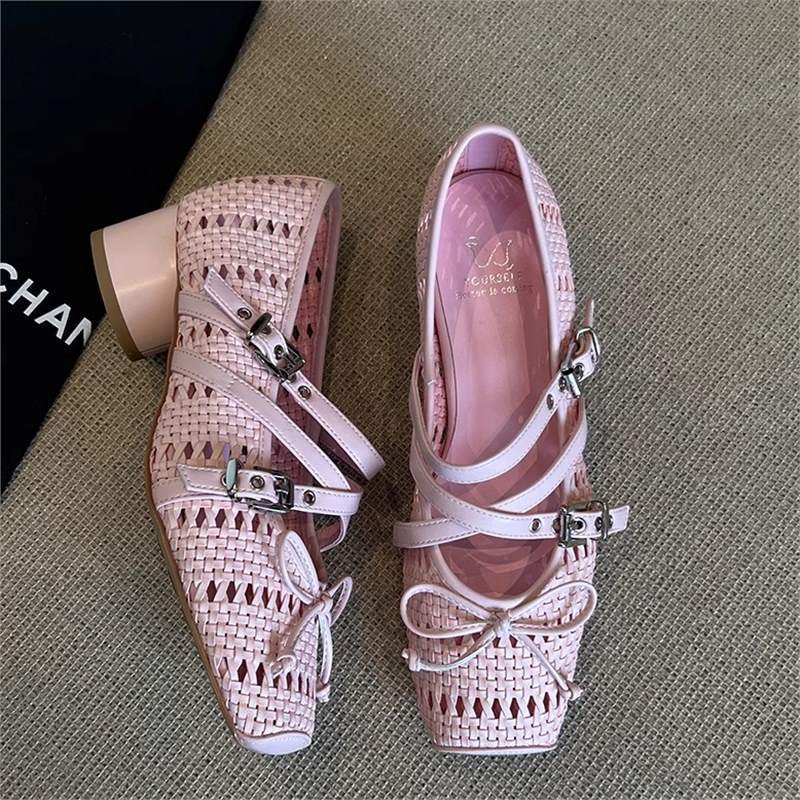 Damen Schnürschuhe Lochmusterung Riemenverschluss Elegant