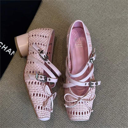Damen Schnürschuhe Lochmusterung Riemenverschluss Elegant