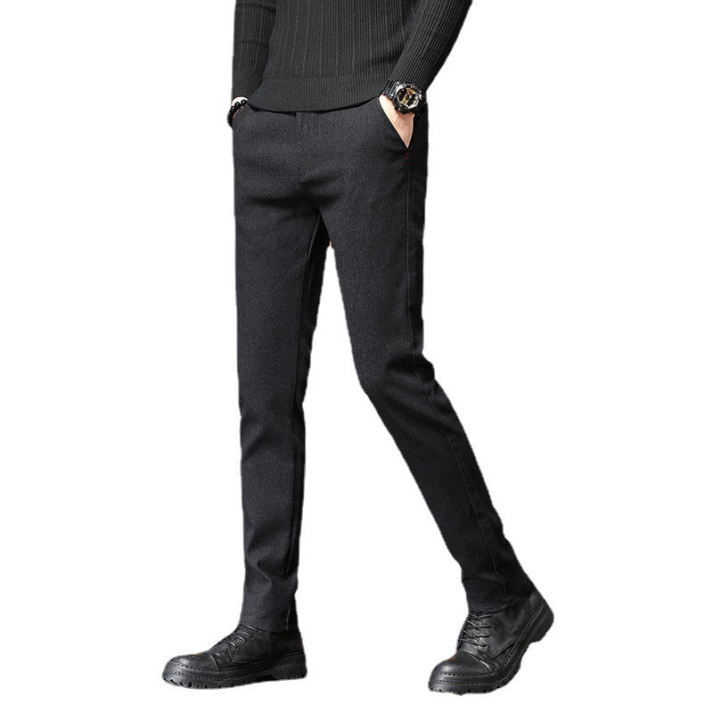 Elegante Herrenhose Grobstrick Modern Schwarz