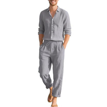 Herren Leinenanzug Modern Lässig Elastisch