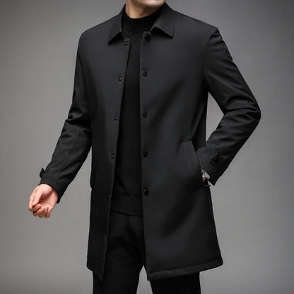 Herren Übergangsjacke Elegant Schwarz Modern