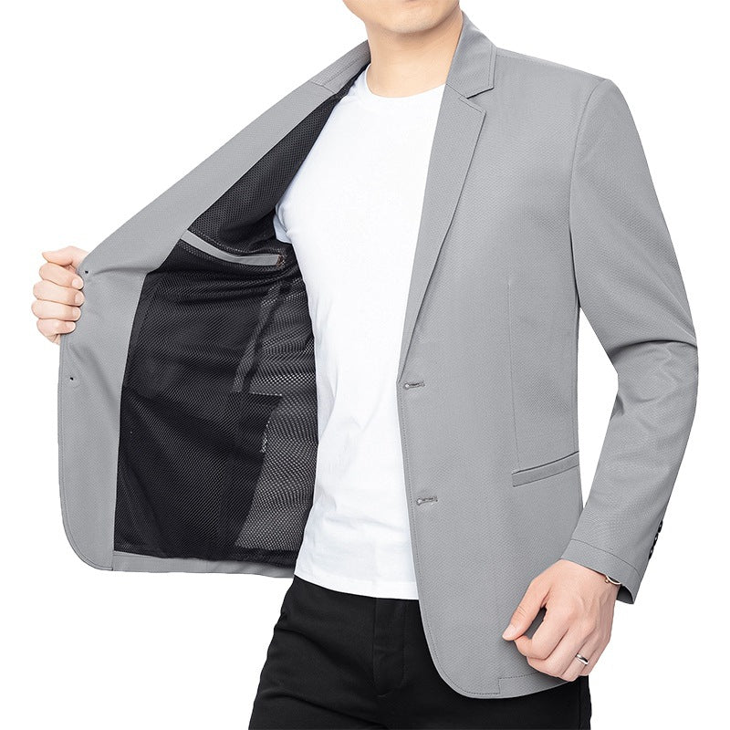 Herren Blazer Jacke Modern Slim Fit Technostoff