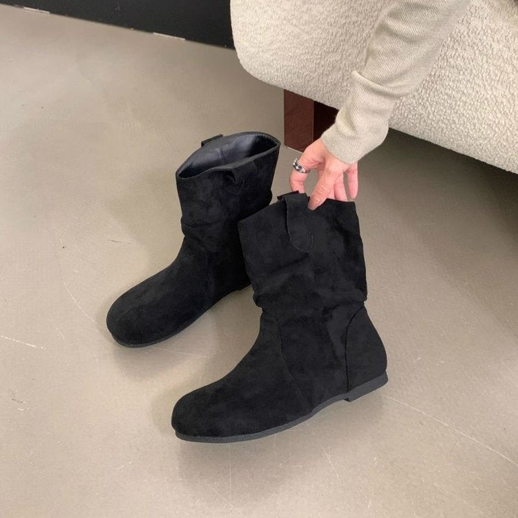 Damenstiefel Elegante Veloursleder Rutschfest Schuhe - BerlinGlamour