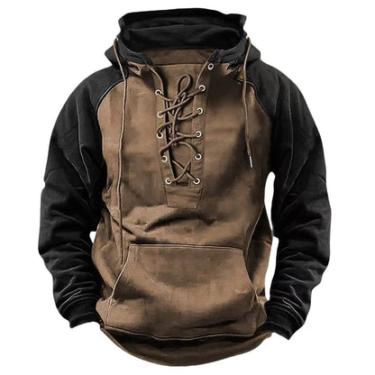 Herren Kapuzenpullover Lässig Modern Schnürung
