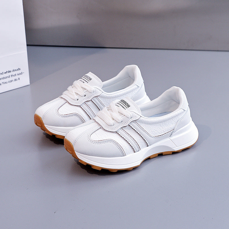 Damen Sneaker Sportlich Komfortabel Laufschuhe Weiße Sohle