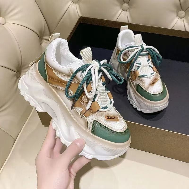 Damen Sneaker Chunky atmungsaktiv Mesh Sportlich