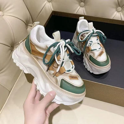 Damen Sneaker Chunky atmungsaktiv Mesh Sportlich