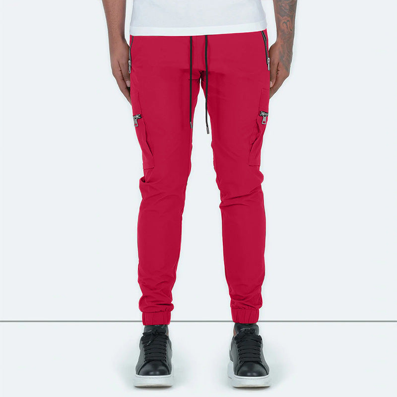 Herren Jogginghose Cargo Style mit Reißverschlusstaschen