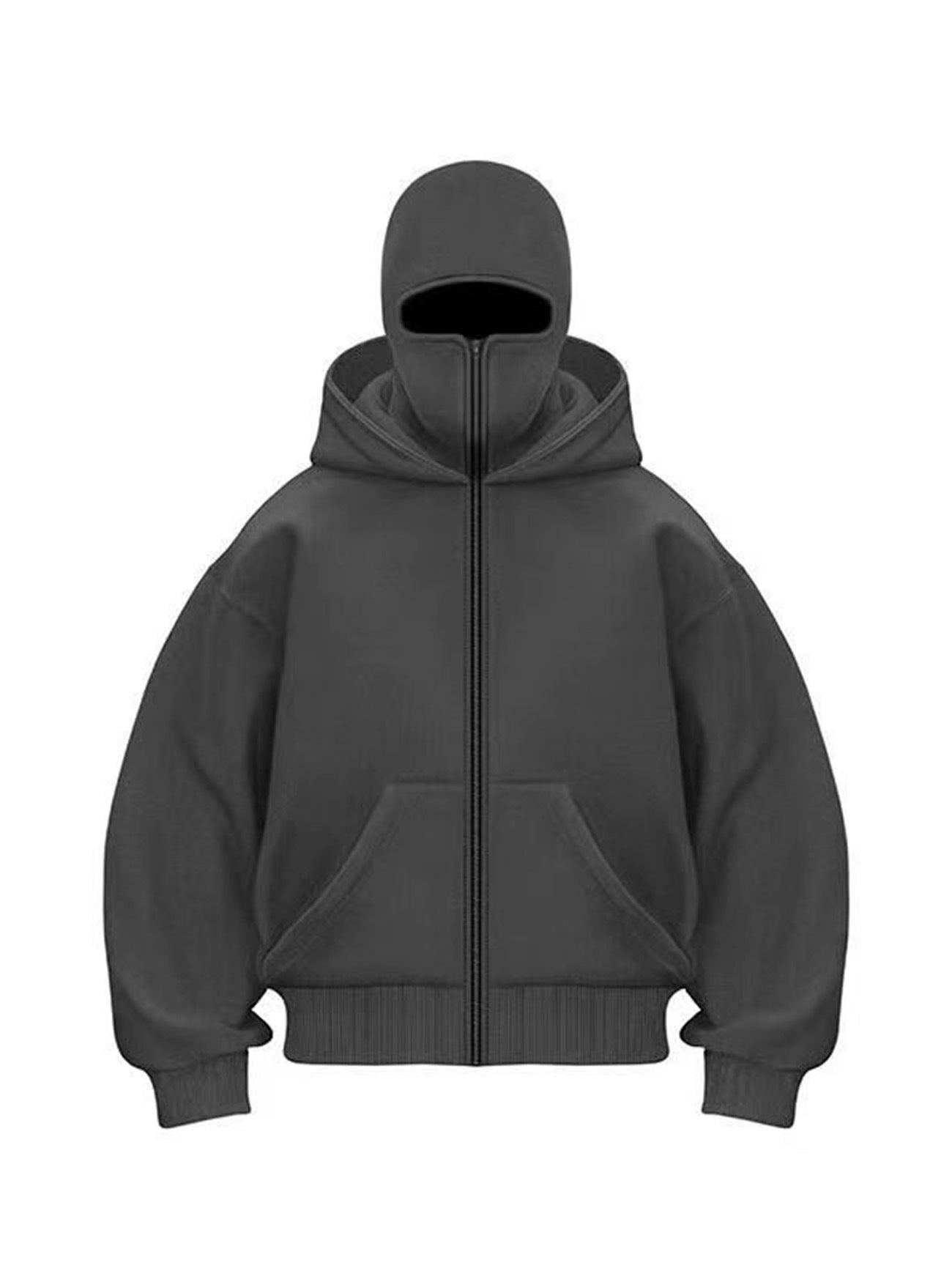 Herren Kapuzenpullover Großes Modell Reißverschluss Oversized