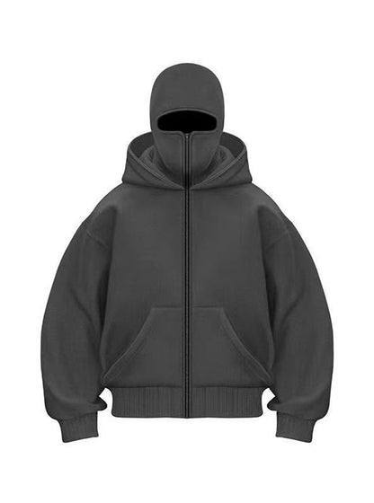 Herren Kapuzenpullover Großes Modell Reißverschluss Oversized