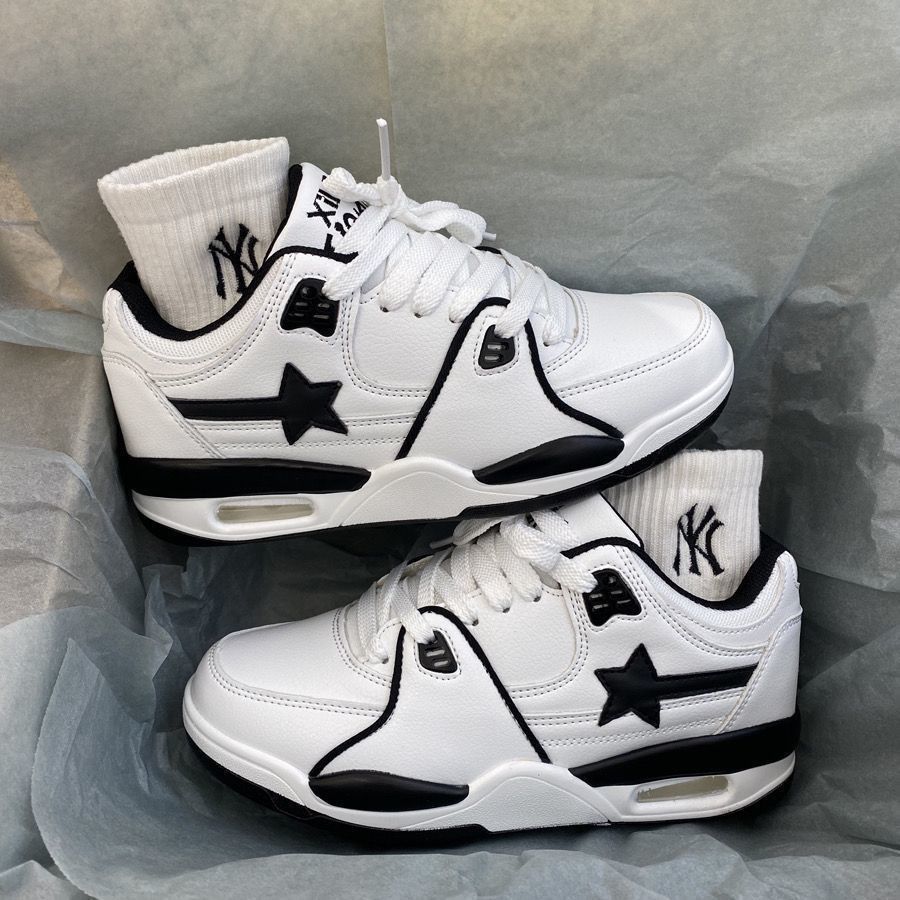 Damen Sneaker Sportlich Sternen Applikation Dämpfend