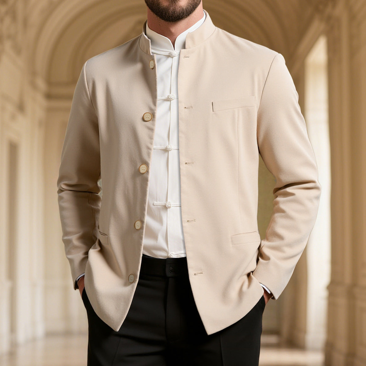 Herren Designerjacke Elegant Leder Modern - BerlinGlamour