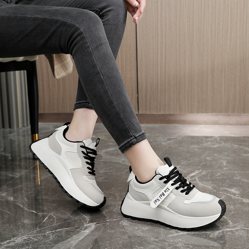 Damen Sneaker Sportlich Chunky Atmungsaktiv Mit Rutschfester Sohle