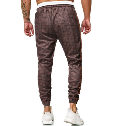 Herren Jogginghose Karomuster Elastisch Modern