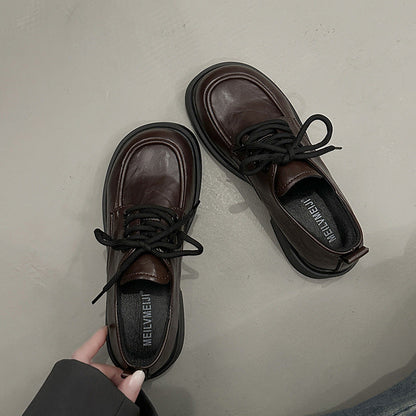 Damen Schnürschuhe Elegant Rutschfest Moderne Sohle