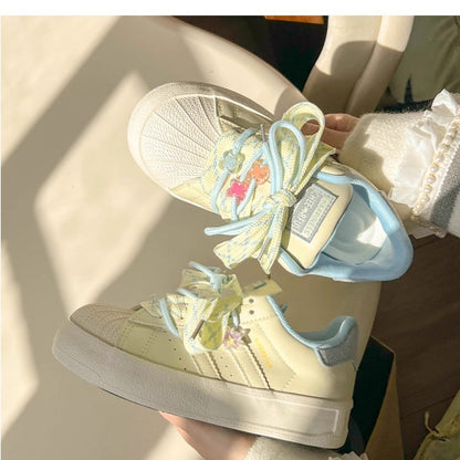 Damen Sneaker Modisch Bunt Schnürsystem