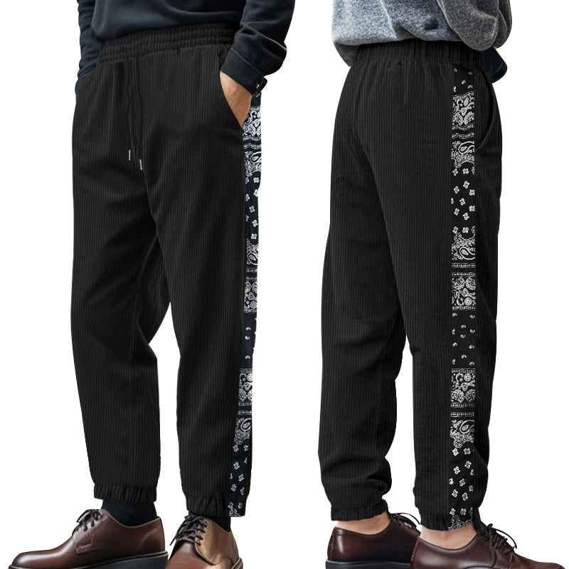 Herren Freizeithose Elastisch mit Bandana-Print