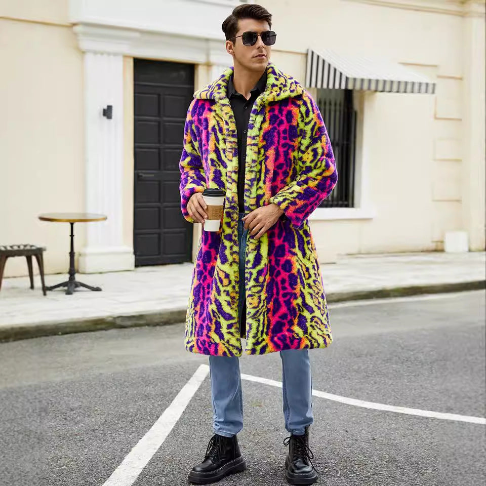 Herren Mantel Tiermuster Stoff Modern Berlin Style
