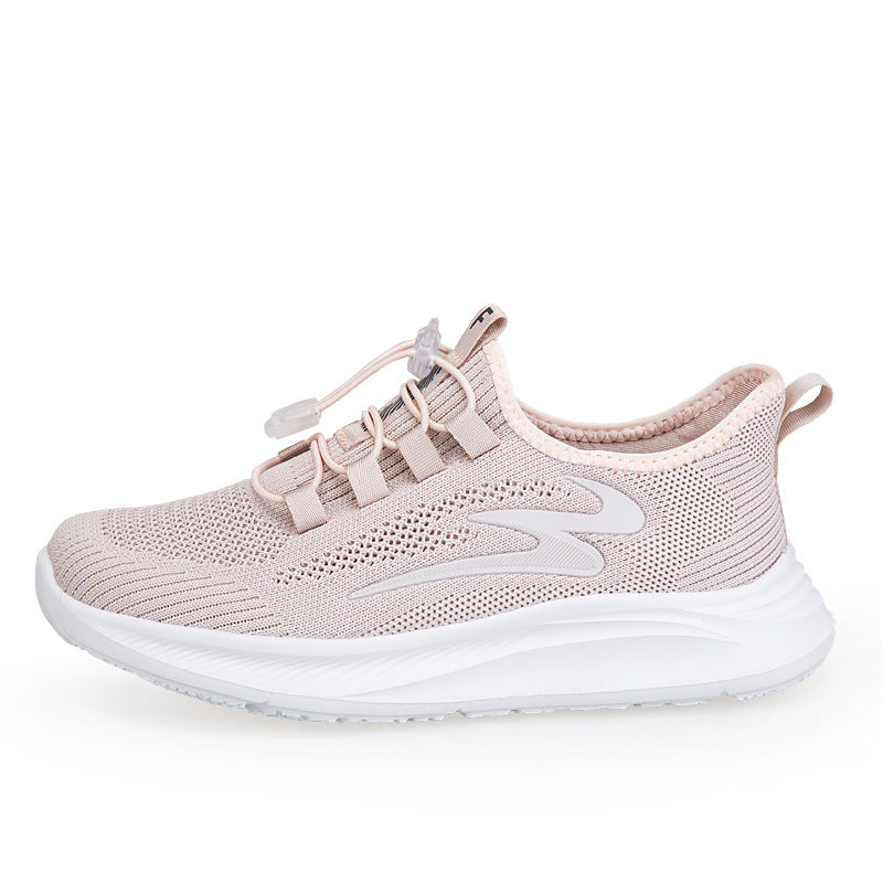 Damen Sneaker Leicht Elastisch Schnell Schnürbar Sportlich