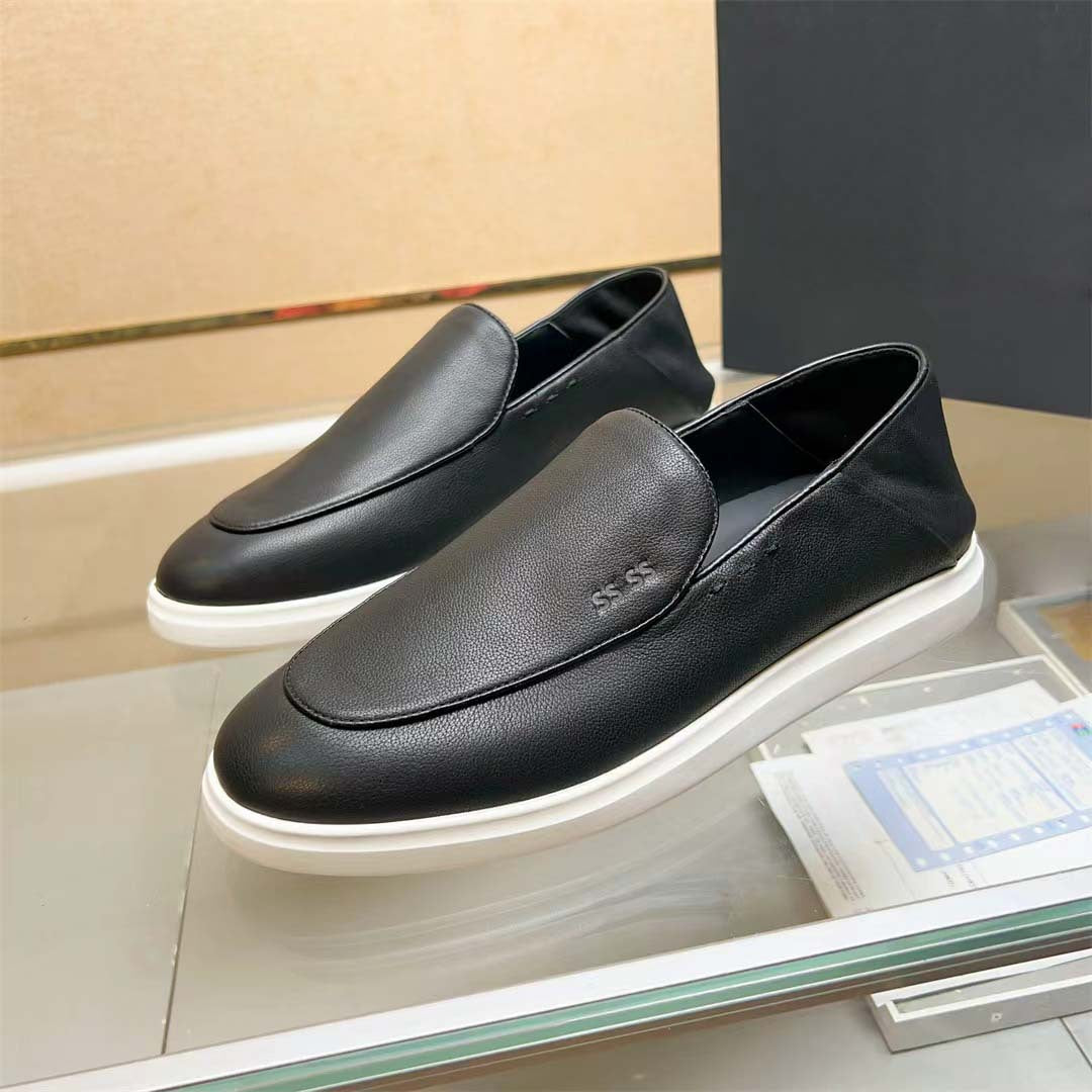 Damen Sneaker Mokassin Lederschuhe Rutschfest Bequem - BerlinGlamour