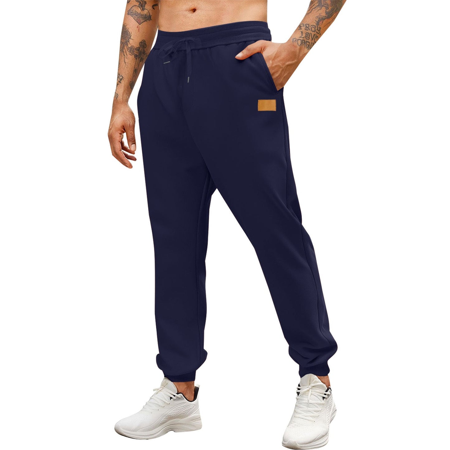 Herren Jogginghose Sportlich Mit Reißverschluss Taschen