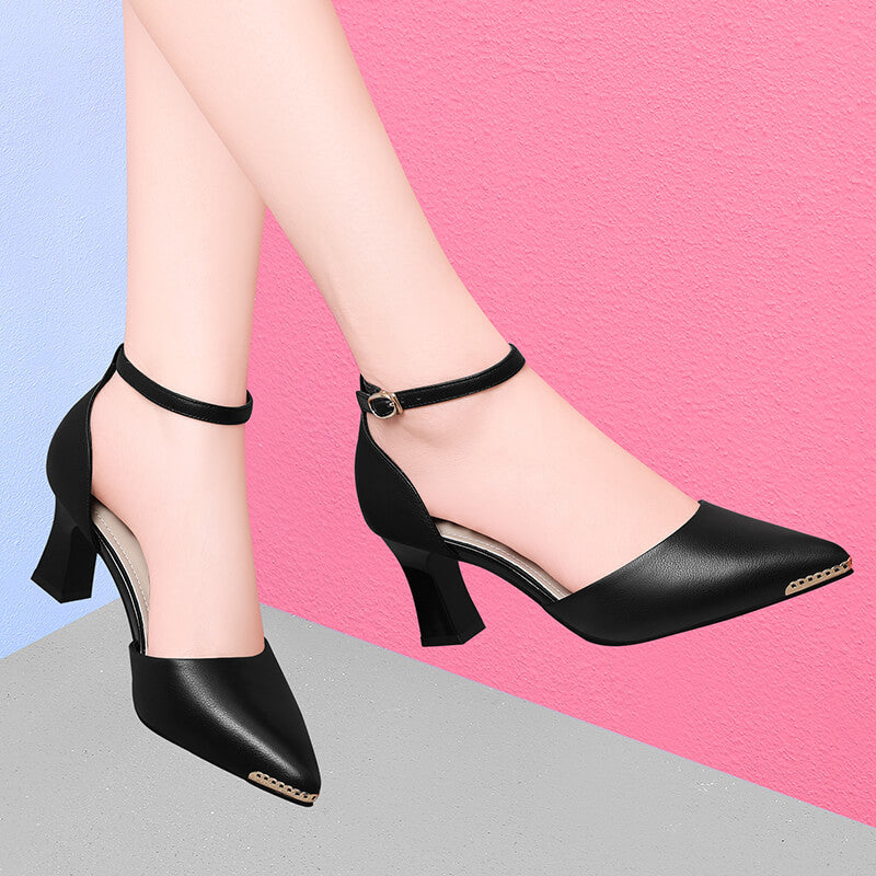 Damen Slingback Pumps Hoch Hacken Modisch Elegant - BerlinGlamour