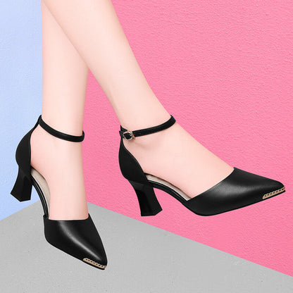 Damen Slingback Pumps Hoch Hacken Modisch Elegant - BerlinGlamour